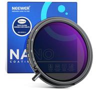 NEEWER 58mm True Colors Variable ND&CPL Filter with Putter, ND3-64(1.5-6 Stops), 2 in 1 Adjustable Limited Neutral Density & CPL Filter, Multi Coated HD Optical Glass/Aluminum Frame/Scratch Resistant