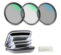 NEEWER 58mm UV/CPL/ND Lens Filter Kit with Hard Shell Storage Case, Multicoated Optical Glass & Aluminum Alloy Frame, UV + Circular Polarizer (CPL) + Neutral Density (ND4) Filter for Camera Lens