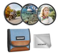 NEEWER 58mm Variable ND2-32 + CPL + 1/4 Black Diffusion Filter Set (3 Pack) with Anti Reflection/Anti Fingerprint Coatings, Storage Case, Cleaning Cloth for Camera Lens