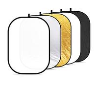 NEEWER 59"x79"/150x200cm Light Reflectors for Photography, Portable 5 in 1 | Foldable Multi Disc with Bag, Translucent, Silver, Gold, Black, White Diffuser for Studio and Outdoor Lighting