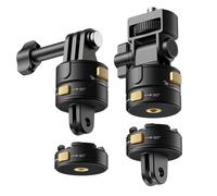 Neewer 6 in 1 Action Camera Mount Kit, Compatible with Hero 13 12 11 Max DJI Osmo Action Insta360, Metal Magnetic Quick Release Mount with 1/4" Thread & Folding Fingers for POV Shots, GP-23