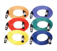 Neewer 6 Pack 3 feet/1m Mic Cable Cord, XLR Male to XLR Female Microphone Audio Colored Snake Cables (Purple/Red/Blue/Orange/Yellow/Green)