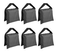 Neewer® 6 Pack Black Sand Bag Photography Studio Video Stage Film Saddlebag for Light Stands Boom Arms Tripods