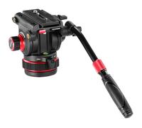 NEEWER Heavy Duty Video Tripod Fluid Head with Stepless Adjustable Pan/Tilt Damping, Quick Release Plate, Compatible with DJI RS Gimbals, Adjustable Handle, ⌀75mm Base, Max Load 22lb, GM006