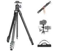 NEEWER 60.4" Travel Tripod Carbon Fiber with Detachable 360° Ball Head, Lightweight Video Camera Stand with Metal Quick Flip Buckle, Arca Type QR Plate Compatible with Peak Design Capture V3, LT36