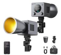 NEEWER 60W Mini LED Video Light with 50Wh Battery/100W PD Fast Charging, APP/2.4G Control/NFC, Bi Color Dimmable COB Studio Continuous Output Lighting 44,800 lux/1m 2700-6500K CRI97+ 12 Scenes, HB60B