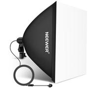 NEEWER 60x60cm Softbox with E27 Porcelain Socket/CE/UKCA Certified Power Cord/White Diffuser/Stand Adapter, Durable Nylon Softbox Lighting Modifier for Studio Photography Lighting, SF6060 (UK Plug)