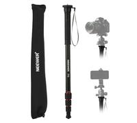 NEEWER 66.5" Camera Monopod Stand, Lightweight Aluminum Travel Monopod for DSLR Camcorder Photography & Video Recording, 1/4" & 3/8" Screw Adapter, Selfie Stick, Max Load 22lb, TP42