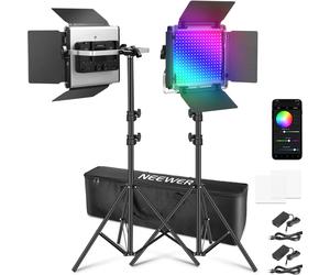Neewer 660 PRO II 2x 50W RGB LED light kit incl. stands and carry bag