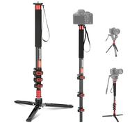 NEEWER 71.6" Camera Monopod Stand, Lightweight Carbon Fiber Travel Tripod with Detachable Base for DSLR Camcorder Video Recording, Telescopic Selfie Stick Trekking Pole, Max Load 13.2lb, TP71