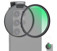 NEEWER 67mm 1/4 Black Diffusion Filter & Cold Shoe Phone Clip for Phone, Includes Carrying Pouch and Lens Cleaning Cloth, Compatible with Galaxy S24 Ultra iPhone 16 15 Pro Max 14 Pro Max 13 Pro Max