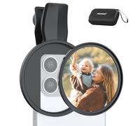 NEEWER 67mm Clip On Black Mist Filter Compatible with iPhone, Black Diffusion 1/4 Phone Camera Lens Photography Accessories Kit Compatible with iPhone 16 15 Pro Max Plus 16e 14 13 mini 12 11 X, FL-B24