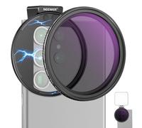 NEEWER 67mm Clip On Variable ND2ND32 Phone Lens Filter Kit, Phone Clip with M...