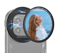 NEEWER 67mm Magnetic Black Mist Diffusion 1/4 Filter Set, Multicoated HD with Magnetic Filter Backplate Adapter, Compatible with iPhone 16 Pro/16 Pro Max Phone Cage Video Rig (PA073/PA074)