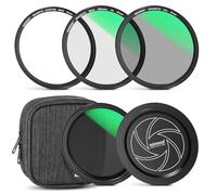 NEEWER 67mm Magnetic Filter Kit, CPL + Variable ND 2-32 + 1/4 Black Diffusion + Lens Cap + Adapter Ring, 5 In 1 Stackable Multicoated Camera Lens Neutral Density Circular Polarizer Filter Accessories