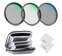 NEEWER 67mm ND Lens Filter Kit with Storage Case & Cleaning Cloth, UV CPL ND4, Multicoated Optical Glass, Aluminum Alloy Frame, Circular Polarizing Neutral Density Filter Set for Camera Lens