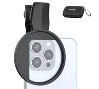 NEEWER 67mm Phone Filter Clamp Compatible with iPhone 16 15 Pro Max Plus 16e 14 13 mini 12, Adjustable Threaded Filter Clip Mount with Nonslip Rubber Pads, LA007