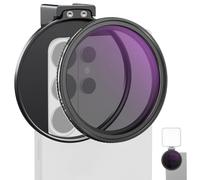 NEEWER 67mm Variable ND Filter & Threaded Phone Clip Set, Adjustable ND2-32 HD Neutral Density Mobile Photography Accessories, Compatible with iPhone 17 Pro Max Samsung S26 Ultra
