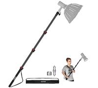 NEEWER 7.5ft/230cm Boom Pole Stand, Portable Telescopic Aluminum Handheld Light Stand with 1/4" 3/8" 5/8" Screw/Flip Lock/Shoulder Strap for Strobe Light Flash Microphone, Max. Load 11LB/5KG, MS-230C