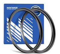 NEEWER 72-77mm Step Up Ring Adapter (2 Pack) with Cleaning Cloth, Ultra Slim Aluminum Alloy Lens Filter Adapter Ring for 72mm Camera Lens to Use 77mm Filter