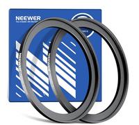 Neewer 72-82mm Step Up Ring Adapter (2 Pack) with Cleaning Cloth, Ultra Slim Aluminum Alloy Lens Filter Adapter Ring for 72mm Camera Lens to Use 82mm Filter