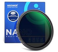 NEEWER 72mm True Colors Variable ND Filter, ND2-ND400, Hard Stops Adjustable Neutral Density VND Filter with Multi Coated HD Optical Glass/Aluminum Frame/Water Repellent/Scratch Resistant