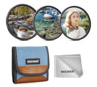 NEEWER 72mm Variable ND2-32 + CPL + 1/4 Black Mist Diffusion Filter Set (3 Pack) with Anti Reflection/Anti Fingerprint Coatings, Storage Case, Cleaning Cloth for Camera Lens