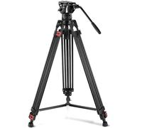 NEEWER 74 Inch Pro Video Tripod with Fluid Head, QR Plate Compatible with DJI RS Gimbals, Durable Camera Tripod with Telescopic Handle Scaled Base for DSLR, Max. Load 17.6 lb/8 kg, TP74