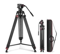 NEEWER 74" Video Tripod with Fluid Head, QR Plate Compatible with DJI RS Gimbals, Aluminum Heavy Duty Camera Tripod Professional for DSLR Cameras Camcorders, Max Load 17.6lb/8kg, TP74