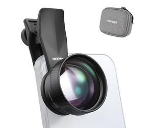 NEEWER 75mm Macro Phone Camera Lens with 17mm Threaded Lens Clip, 3X Magnification, 5 Elements in 5 Groups for Backplate, Phone Cage, Case Compatible with iPhone Samsung Android, LS-73