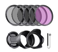 NEEWER 77mm ND Filter Pack and Lens Accessories, ND2 ND4 ND8 UV FLD CPL Filter Kit with Lens Cap