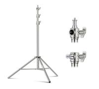 NEEWER 79"/2m Stainless Steel Light Stand, Spring Cushioned Heavy Duty | Photography Tripod Stand, 1/4" to 3/8" Universal Screw Adapter for Strobe, LED Video Light, Ring Light, Monolight, Softbox
