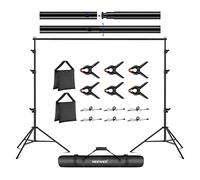 NEEWER 8.5x10ft Backdrop Stand Kit, Photography Background Support System | Adjustable, with 4 Crossbars, 6 Spring Clamps, 6 Backdrop Clips, 2 Sandbags, and Carrying Bag for Photo Video Party Ceremony