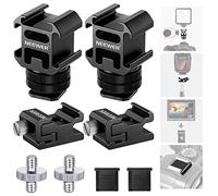 NEEWER 8 Piece Hot Shoe Mounting Adapter Kit, Including Triple Cold Shoe Mount, 1/4" Screw Adapter, Flash Bracket Bracket