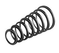 Neewer® 8 Pieces Step-up Adapter Ring Set Made of Premium Anodized Aluminum, includes: 49-52mm, 52-55mm, 55-58mm, 58-62mm, 62-67mm, 67-72mm, 72-77mm, 77-82mm-Black