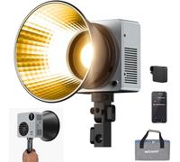 NEEWER 80W LED Video Light with 72Wh Battery & 100W PD Adapter APP/2.4G Control Portable Bi Color Mini COB Studio Continuous Output Lighting 25500lx/1m 2700-6500K 0-100% Dimming CRI95+ 13 Scene, HB80B