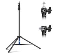 NEEWER 9.2ft/2.8m Air Cushioned Light Stand, Heavy Duty Metal Photography Tripod Stand with 1/4"to 3/8" Reversible Spigot, 3 Way Mounting Interface & Metal Locking Knobs, Max Load 5.5lb/2.5kg
