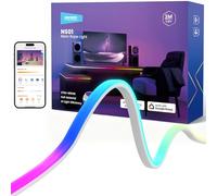 NEEWER 9.84ft/3m LED Strip Lights Front Lit, Smart AI RGB Cuttable Neon Rope Light, App Control Color Changing for Bedroom Gaming Room Studio Home Classroom Indoor Wall Decor, NS01
