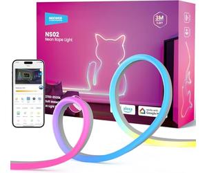 NEEWER 9.84ft/3m LED Strip Lights, Smart AI RGB Flexible Cuttable Neon Rope Light with App Control for Bedroom Gaming Room Indoor Studio Classroom Home Wall Decor, NS02