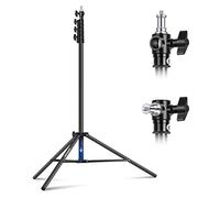 NEEWER 9.8ft/3m Air Cushioned Light Stand, Heavy Duty Metal Photography Tripod Stand with 1/4"to 3/8" Reversible Spigot, 3 Way Mounting Interface & Metal Locking Knobs, Max Load 5.5lb/2.5kg