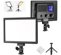 NEEWER 9" LED Camera Video Light Panel, 4000mAh USB C Dimmable DSLR Soft Key Lighting 3200K-5600K CRI95+ for Studio Photography Recording Streaming, Mini Desk Tripod Stand, Cleaning Cloth, NL-116AI