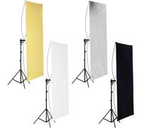 NEEWER 90x180cm Photo Studio Gold/Silver & Black/White Flat Panel Reflector