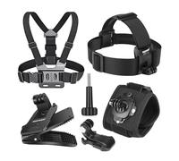 NEEWER Accessories Kit Compatible with GoPro Hero Insta360 DJI AKASO Action Camera, Quick Release Head Strap Mount, Chest Harness, Backpack Hat Clip Holder & 360° Wrist Strap for POV Recording, GP-75