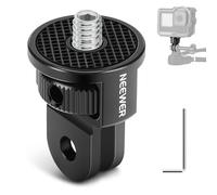 Neewer Action Camera Mount Adapter with 1/4" Screw Aluminum Alloy Compatible with GoPro Hero 13 12 Insta360 X4 X3 DJI Osmo Pocket 3 Creator Combo Cage, GP-7