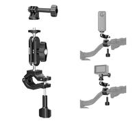 NEEWER Action Camera Pole Mount, Two 360° Ball Heads, 1/4 Inch Screw Action Camera Adapter, Mount for Motorcycle, Bicycle, Handlebar, Compatible with GoPro Hero13 12 11 10 9 Max360 Insta360 DJI Osmo