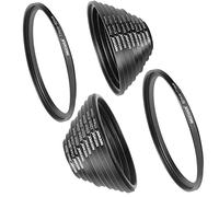 Neewer Anodized Black Metal Lens Filter Adapter Ring Kit - 20 Pieces, Includes Step Up & Step Down Adapter Rings