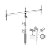 NEEWER Arrow Arm Triple Head Adapter for C Stand Lighting with 5 Pin 5/8" for Video/Flash Light,1 Pin 1-1/8", Stud 16mm/Receiver 28mm Junior, Stainless Steel, UA005