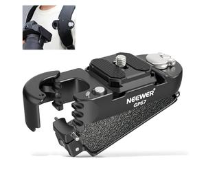 Neewer Backpack Camera Clip Mount with Square QR Plate, Upgraded Safety Latch, Quick Release Camera Belt Clip Backpack Strap Compatible with Peak Design PD QR System Canon Nikon Sony DSLRs, GP67