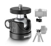 NEEWER BASIC Mini Ball Head, Portable Tripod Head Camera Adapter Mount Screw 1/4 Inch for DSLR Action Cam Phone LED Light Ring Monopod Slider, 4.4 lb Max Load, 360° Swivel 90° Tilt, GM01