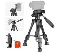 NEEWER Basic Mini Desk Tripod for Camera with 3 Way Pan Tilt Head, Handle & Remote, Metal Portable Table Top Video Tripod with 1/4" Plate for DSLR Camera Camcorder, Max Load 13lb, TP02